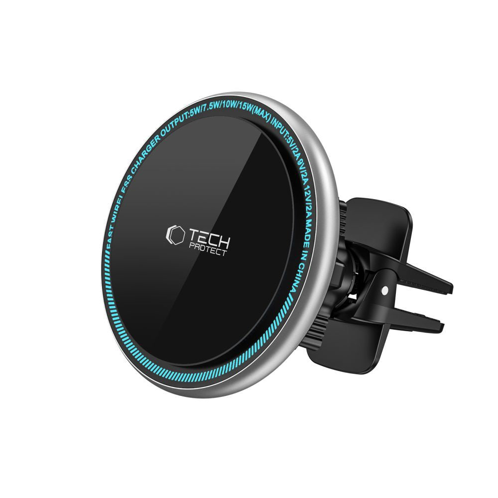 Tech-Protect A2 automobilinis telefono laikiklis su MagSafe 15W indukciniu įkrovikliu oro grotelių tvirtinimui - juodas...