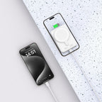 Tech-Protect Išorinė baterija LifeMag PB10 su MagSafe 5000mAh 15W USB-C jungtimi - balta + USB-C laidas -- Powerbanks