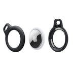 Tech-Protect Rough AirTag dėklas su pakabuku – juodas -- Apple AirTag