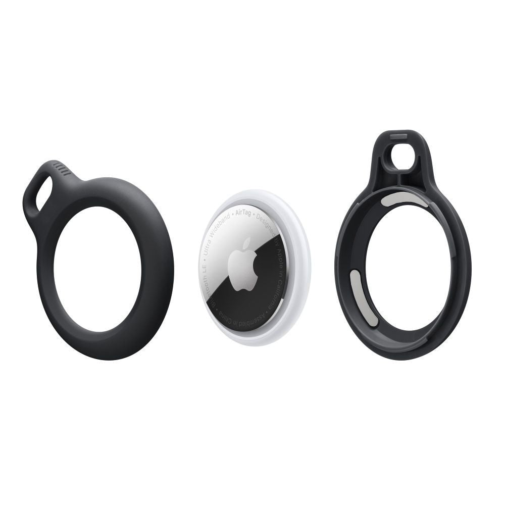 Tech-Protect Rough AirTag dėklas su pakabuku – juodas -- Apple AirTag