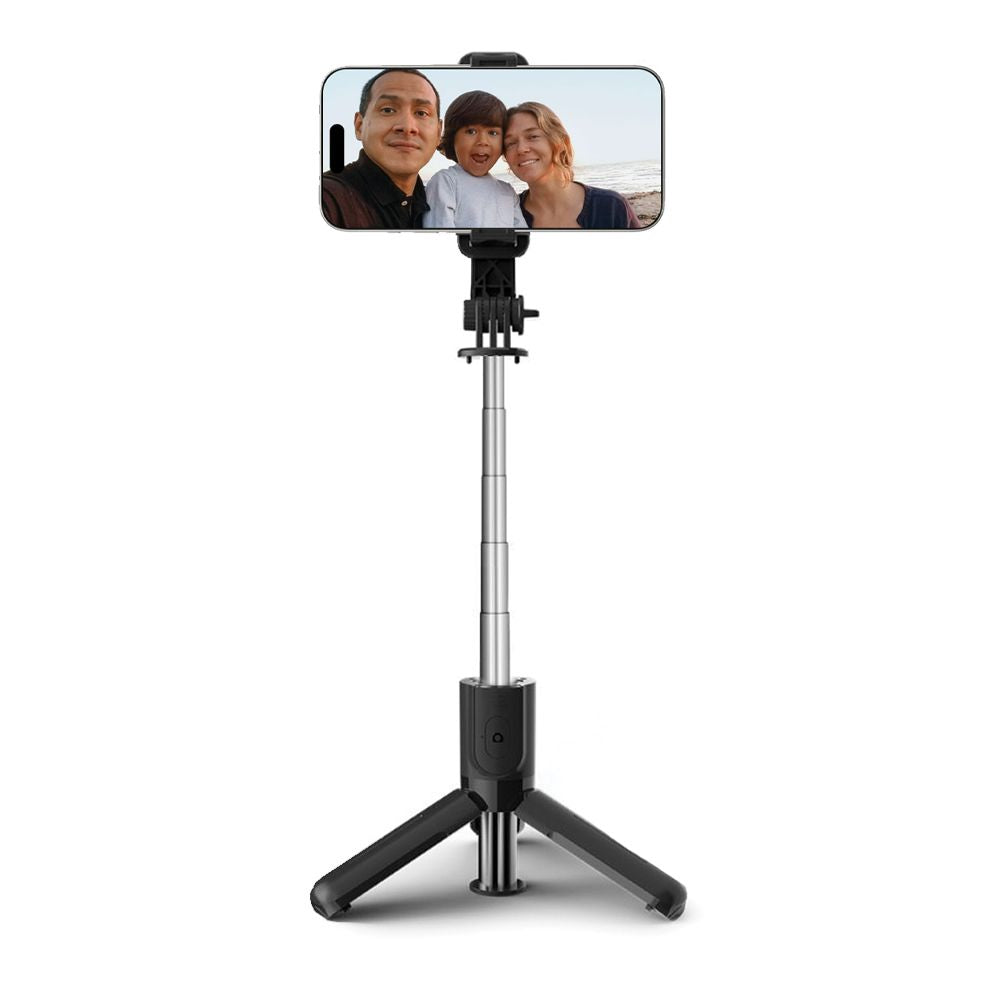 Tech-Protect L02S Bluetooth selfie lazdelė su trikoju iki 72 cm – juoda -- Selfie Sticks & Tripods