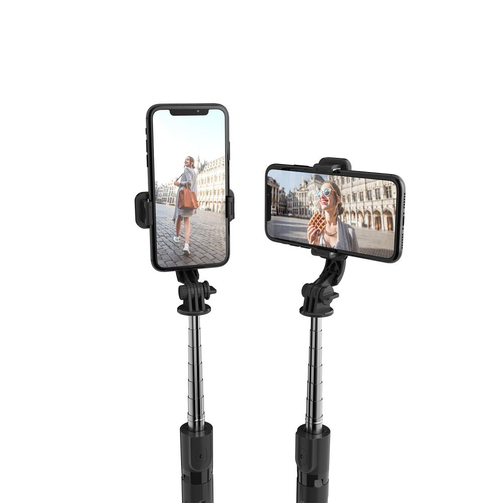 Tech-Protect L02S Bluetooth selfie lazdelė su trikoju iki 72 cm – juoda -- Selfie Sticks & Tripods