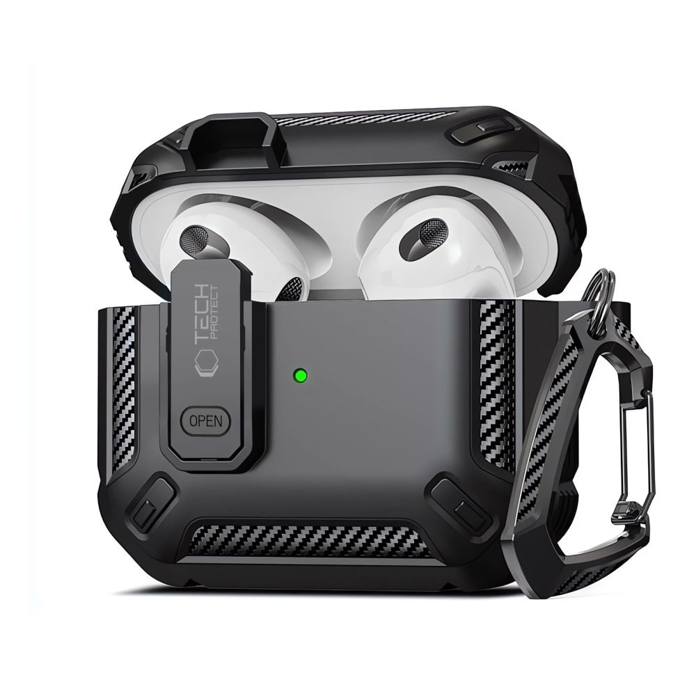 Tech-Protect X-Carbo dėklas AirPods Pro 1/2 – juodas -- AirPods Pro 1