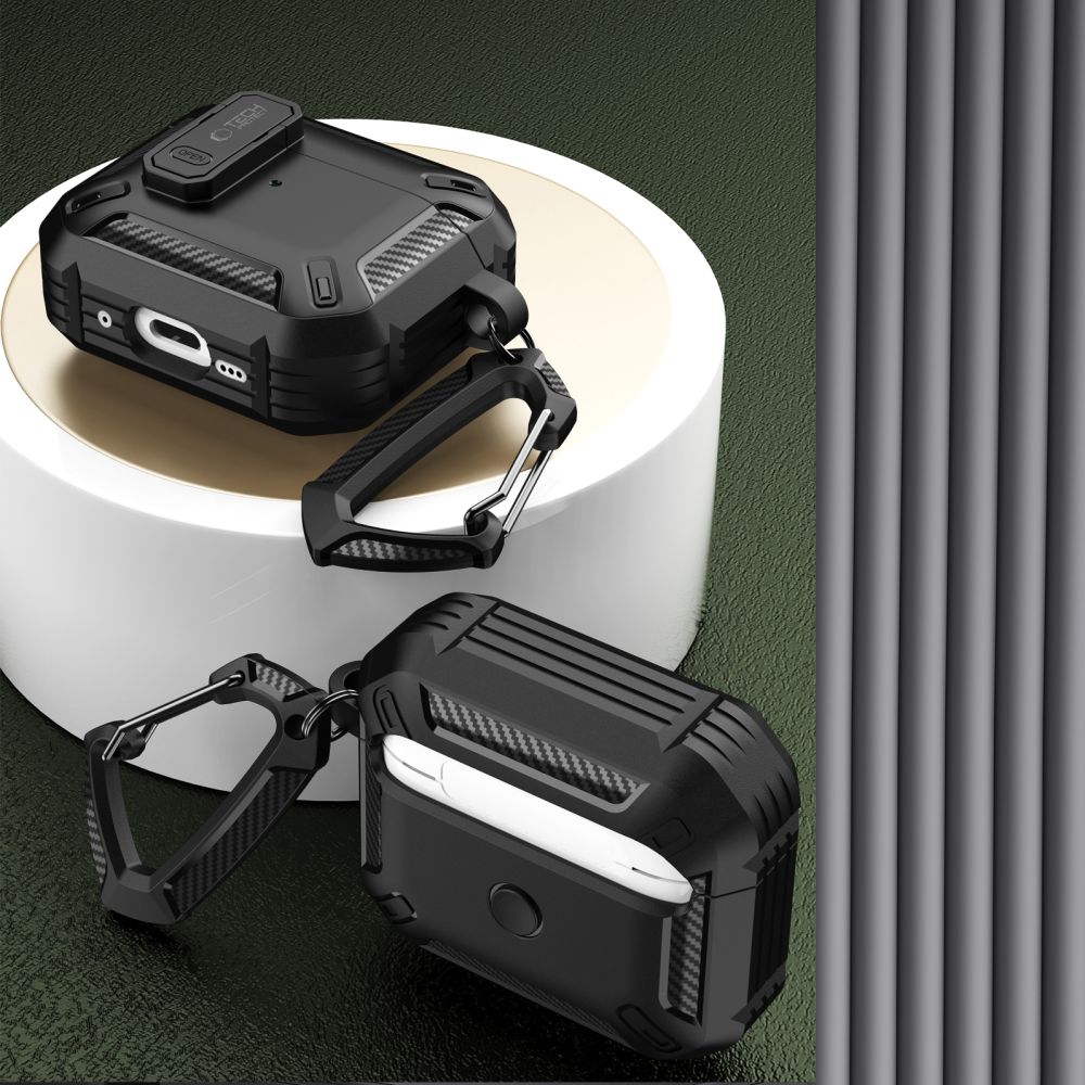 Tech-Protect X-Carbo dėklas AirPods Pro 1/2 – juodas -- AirPods Pro 1