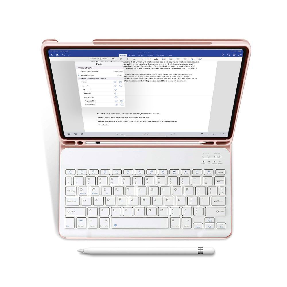 Tech-Protect SC Pen dėklas su klaviatūra iPad 10.9 (2022) – rožinis -- iPad 10.9" (2022)