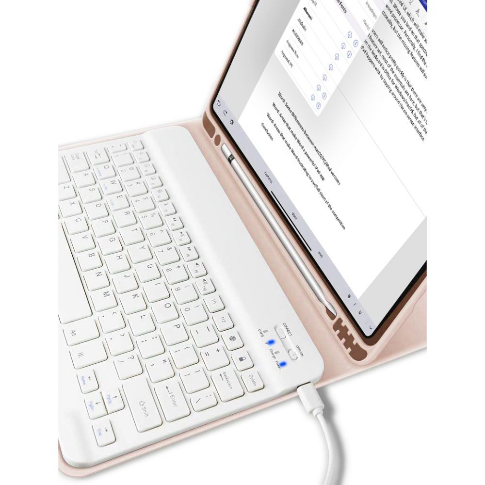 Tech-Protect SC Pen dėklas su klaviatūra iPad 10.9 (2022) – rožinis -- iPad 10.9" (2022)