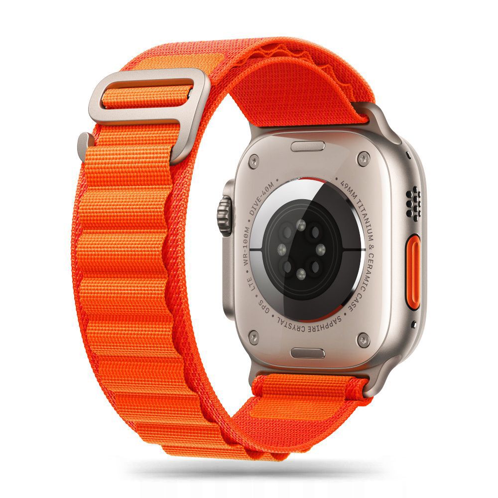 Tech-Protect Nylon Pro dirželis, skirtas Apple Watch 4/5/6/7/8/9/SE/Ultra 1/2 (42/44/45/49 mm) – oranžinis -- Apple Watch 4