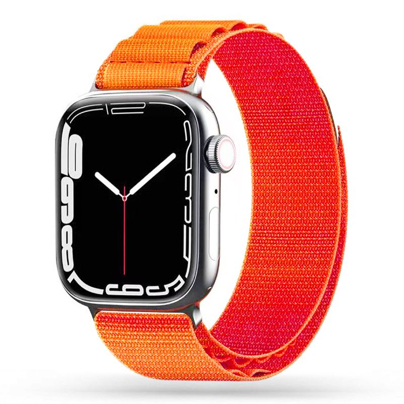 Tech-Protect Nylon Pro dirželis, skirtas Apple Watch 4/5/6/7/8/9/SE/Ultra 1/2 (42/44/45/49 mm) – oranžinis -- Apple Watch 4