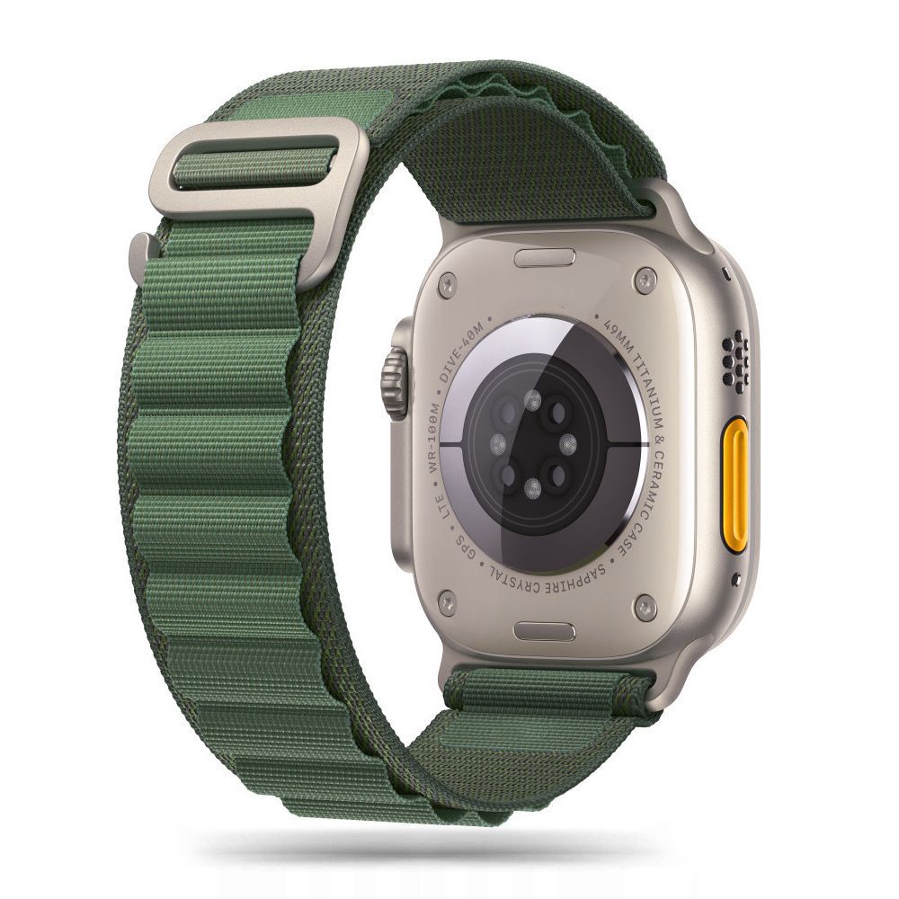 Tech-Protect Nylon Pro dirželis, skirtas Apple Watch 4/5/6/7/8/9/SE/Ultra 1/2 (42/44/45/49 mm) – tamsiai žalia -- Apple...