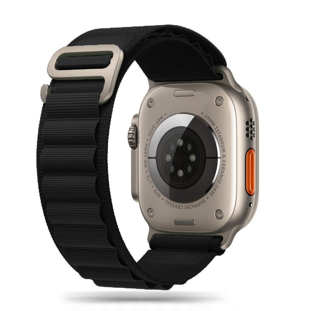 Tech-Protect Nylon Pro dirželis, skirtas Apple Watch 4/5/6/7/8/9/SE/Ultra 1/2 (42/44/45/49 mm) – juodas -- Apple Watch 4