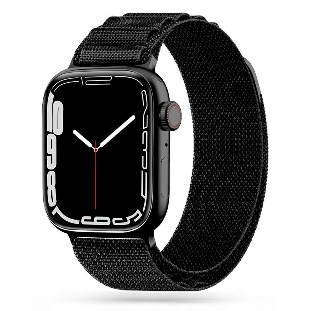 Tech-Protect Nylon Pro dirželis, skirtas Apple Watch 4/5/6/7/8/9/SE/Ultra 1/2 (42/44/45/49 mm) – juodas -- Apple Watch 4