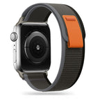Tech-Protect nailoninis dirželis, skirtas Apple Watch 4/5/6/7/8/9/SE/Ultra 1/2 (42/44/45/49 mm) – juoda ir oranžinė --...