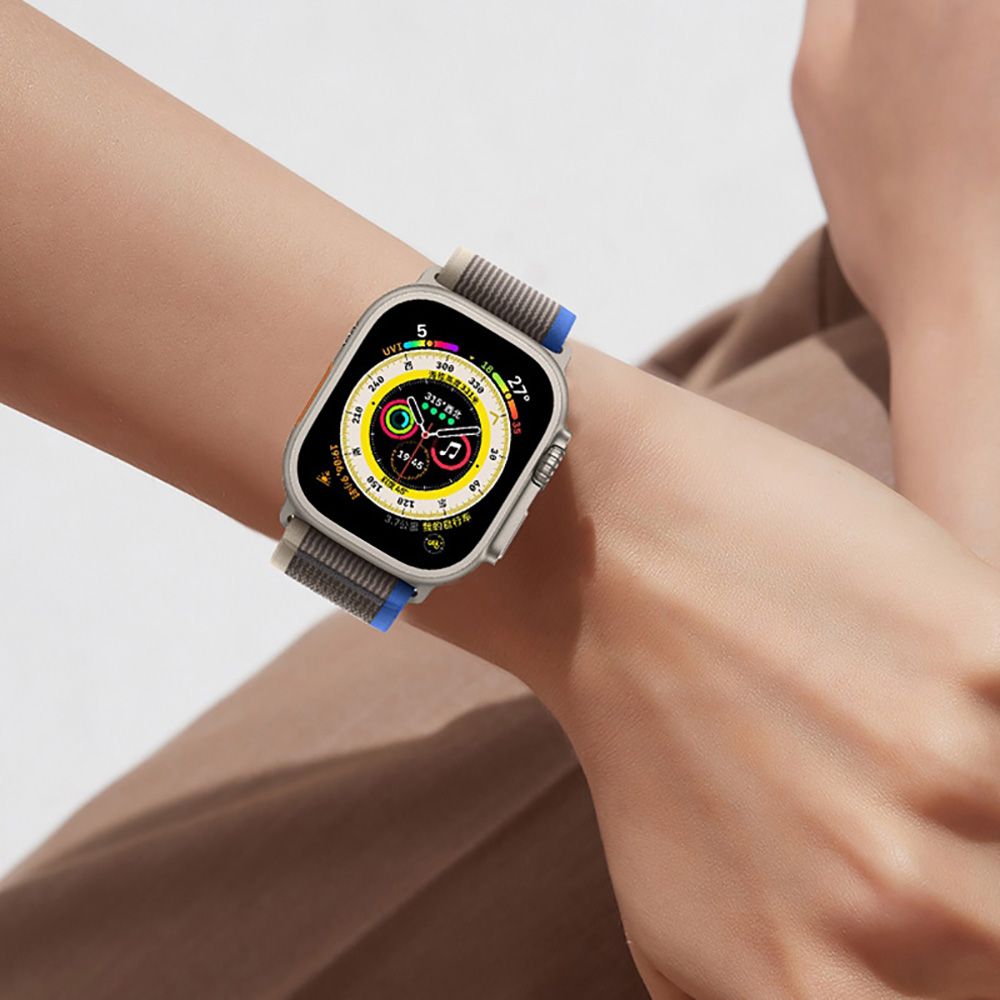 Tech-Protect nailoninis dirželis, skirtas Apple Watch 4/5/6/7/8/9/SE/Ultra 1/2 (42/44/45/49 mm) – juoda ir oranžinė --...
