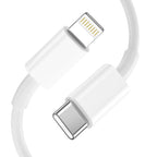 Tech-Protect Įkroviklis C20W USB-C PD 20W / USB-A QC 3.0 su USB-C / Lightning laidu - baltas -- Cell phone chargers