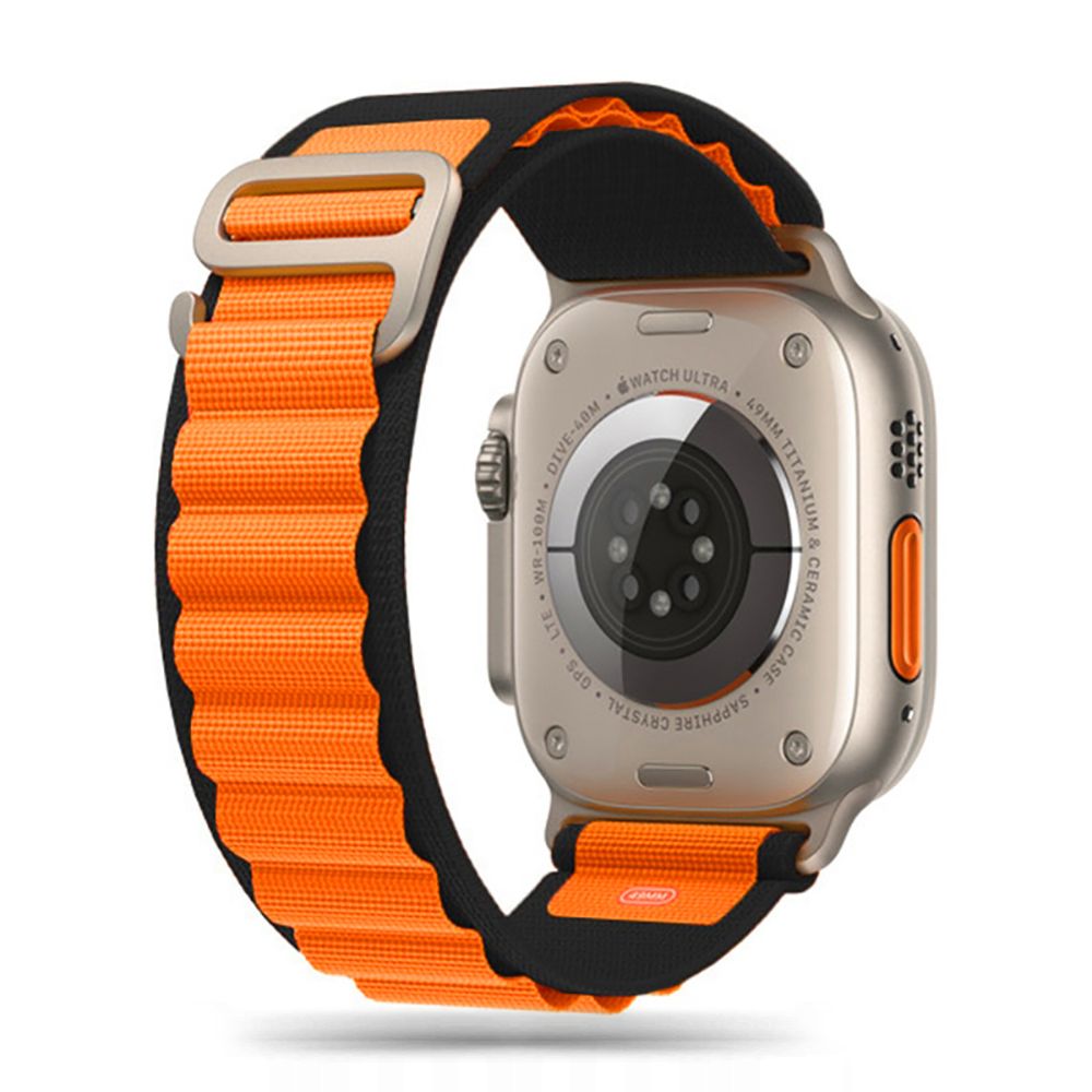 Tech-Protect Nylon Pro dirželis, skirtas Apple Watch 4/5/6/7/8/9/SE/Ultra 1/2 (42/44/45/49 mm) – juodas ir oranžinis --...