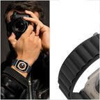 Tech-Protect Nylon Pro dirželis, skirtas Apple Watch 4/5/6/7/8/9/SE/Ultra 1/2 (42/44/45/49 mm) – juodas ir oranžinis --...