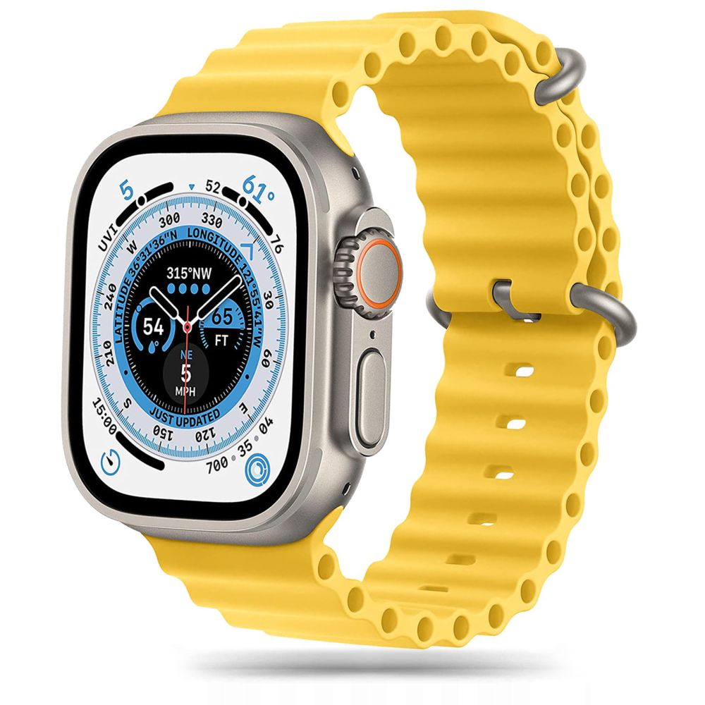 Tech-Protect IconBand Pro dirželis, skirtas Apple Watch 4/5/6/7/8/9/SE/Ultra 1/2 (42/44/45/49 mm) – geltonas -- Apple Watch 4