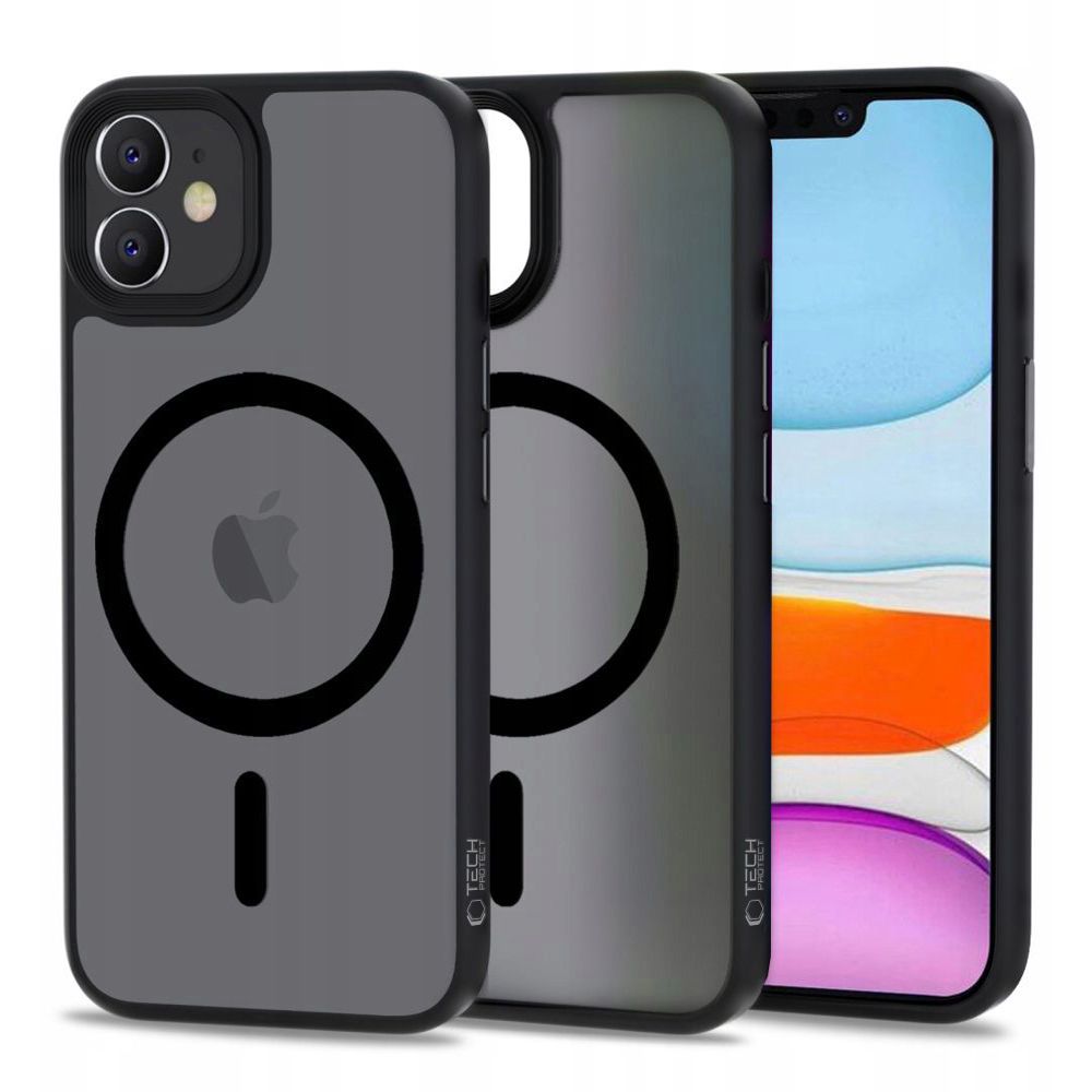 Tech-Protect MagMat MagSafe dėklas iPhone 11 – matinis juodas -- iPhone 11