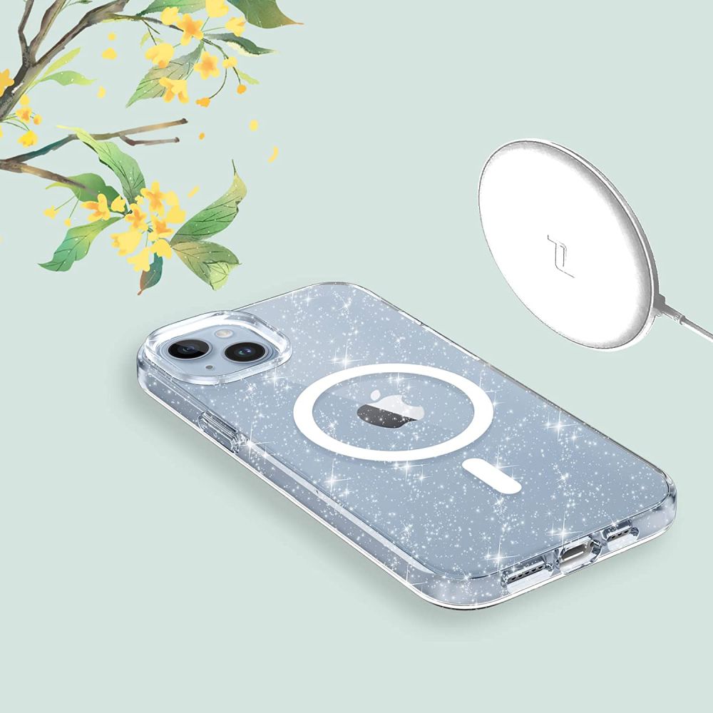 Tech-Protect MagSafe dėklas iPhone 13/14 – skaidrus blizgus -- iPhone 13