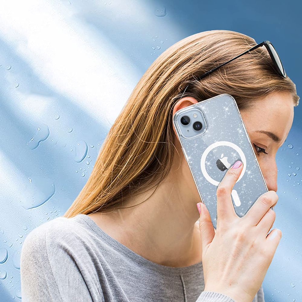 Tech-Protect MagSafe dėklas iPhone 13/14 – skaidrus blizgus -- iPhone 13