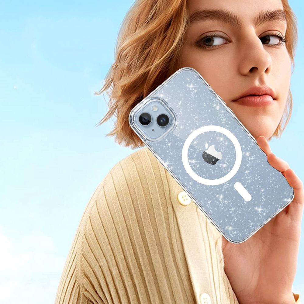 Tech-Protect MagSafe dėklas iPhone 13/14 – skaidrus blizgus -- iPhone 13