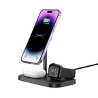 Tech-Protect Indukcinis įkroviklis QI15W-A22 MagSafe su 3in1 MagSafe stovu išmaniajam telefonui / Apple Watch / AirPods -...