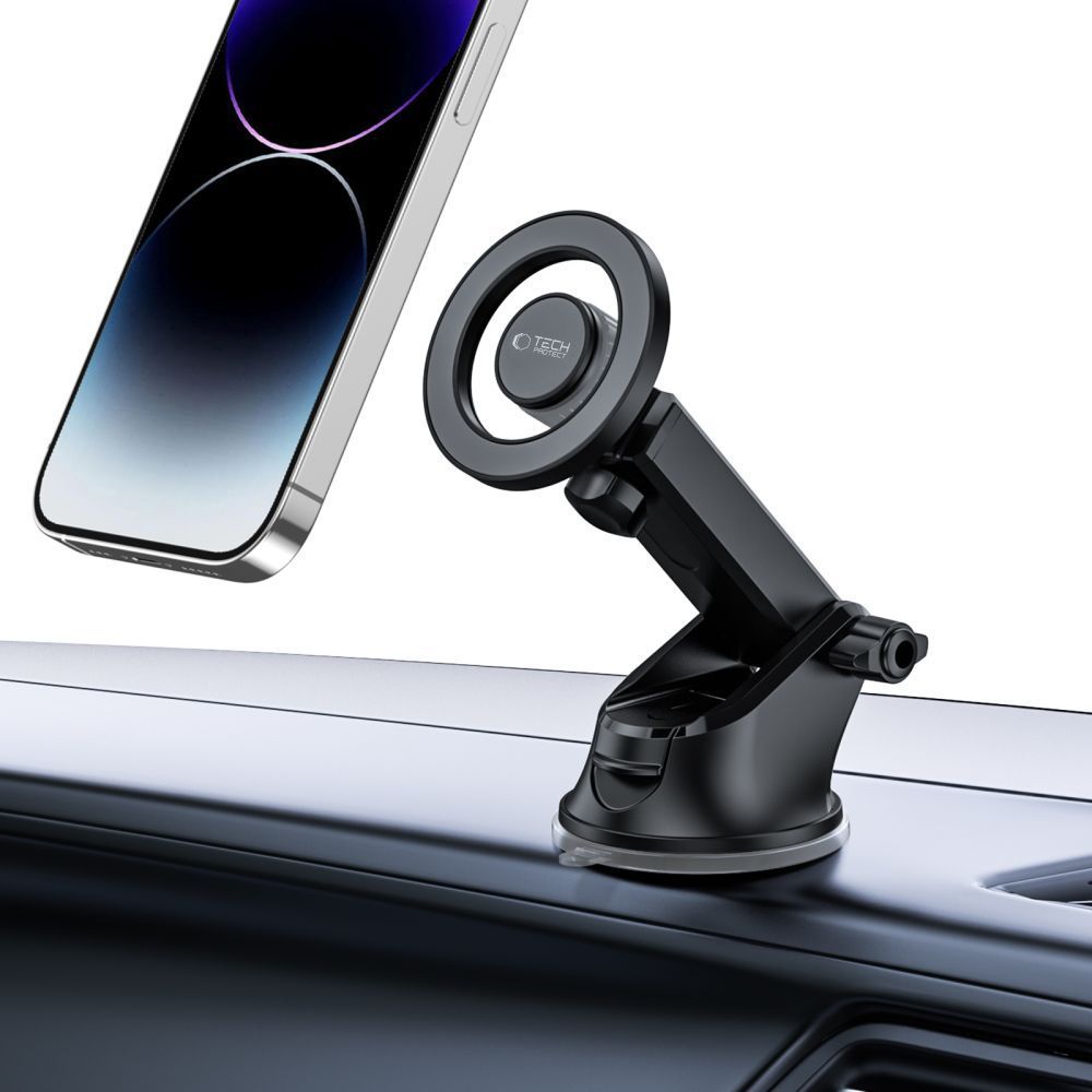 Tech-Protect N51 MagSafe automobilinis telefono laikiklis prietaisų skydeliui / oro grotelių angai - juodas -- Cell phone...