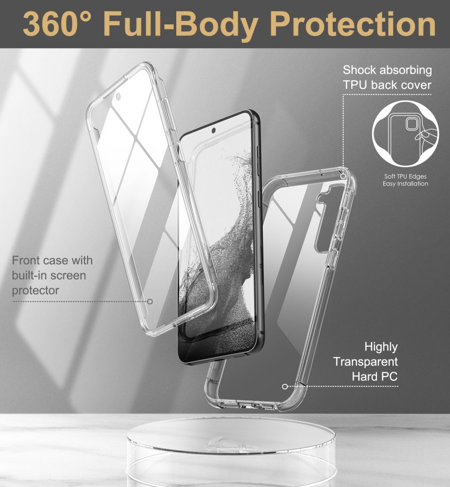 Tech-Protect Kevlar dėklas Samsung Galaxy S23+ – skaidrus -- Samsung Galaxy S23+