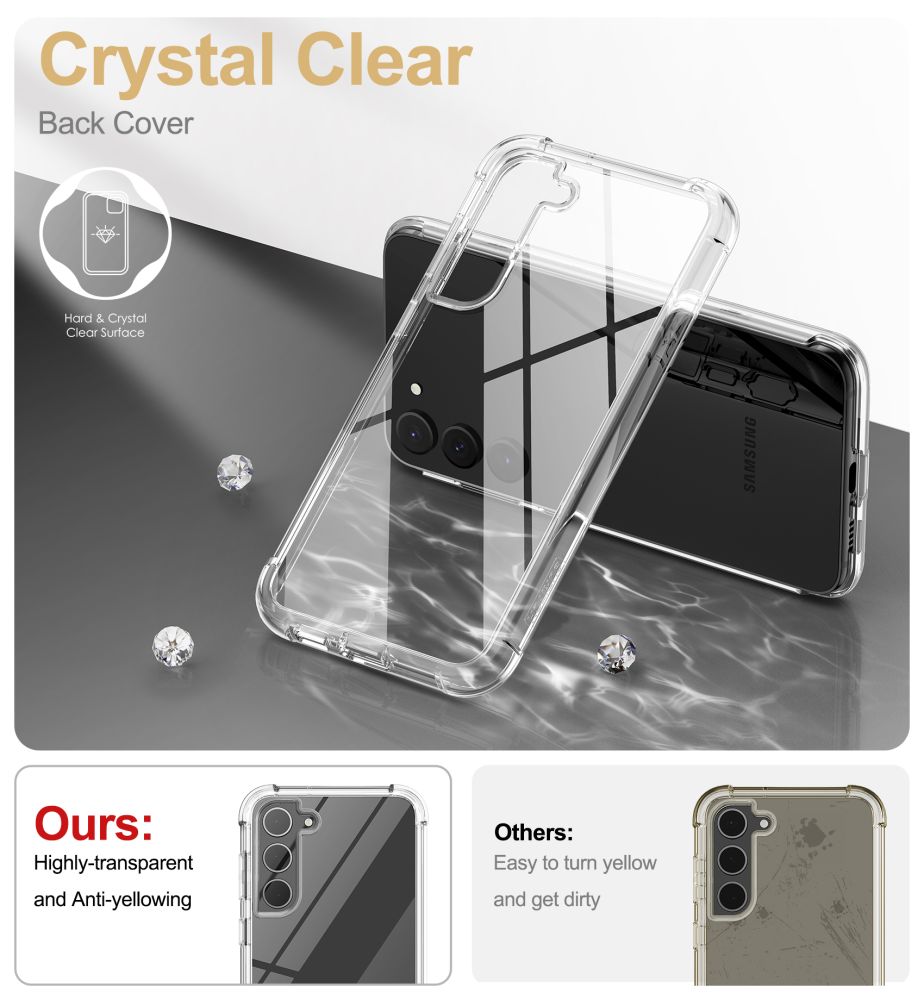 Tech-Protect Kevlar dėklas Samsung Galaxy S23+ – skaidrus -- Samsung Galaxy S23+