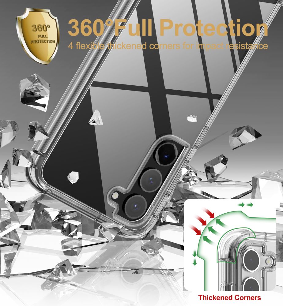 Tech-Protect Kevlar dėklas Samsung Galaxy S23+ – skaidrus -- Samsung Galaxy S23+