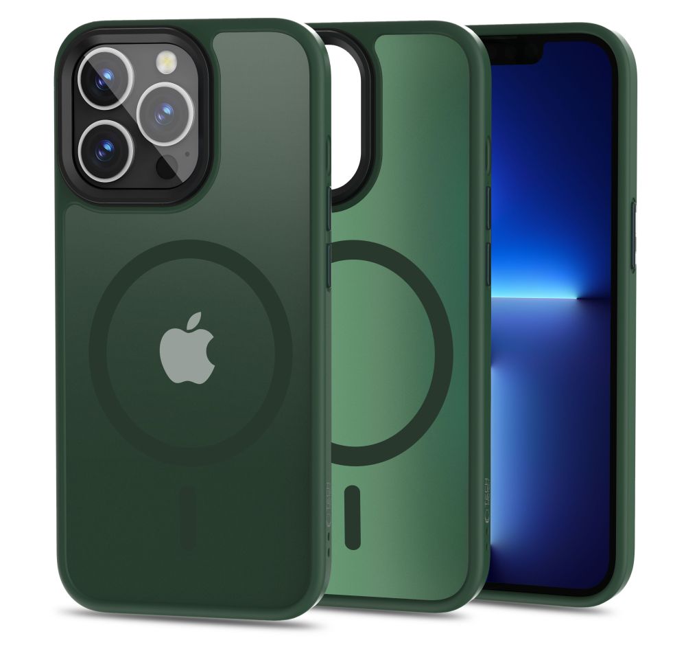 Tech-Protect MagMat MagSafe dėklas iPhone 13 Pro – matinis žalias -- iPhone 13 Pro