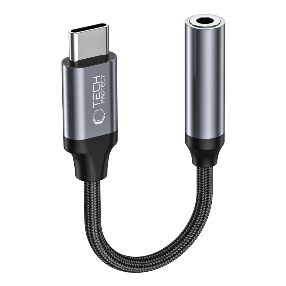 Tech-Protect UltraBoost USB-C / 3,5 mm mini lizdo adapteris - juodas -- USB Adapters