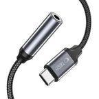 Tech-Protect UltraBoost USB-C / 3,5 mm mini lizdo adapteris - juodas -- USB Adapters