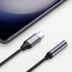 Tech-Protect UltraBoost USB-C / 3,5 mm mini lizdo adapteris - juodas -- USB Adapters