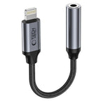 Tech-Protect UltraBoost Lightning / 3,5 mm mini lizdo adapteris - juodas -- USB Adapters