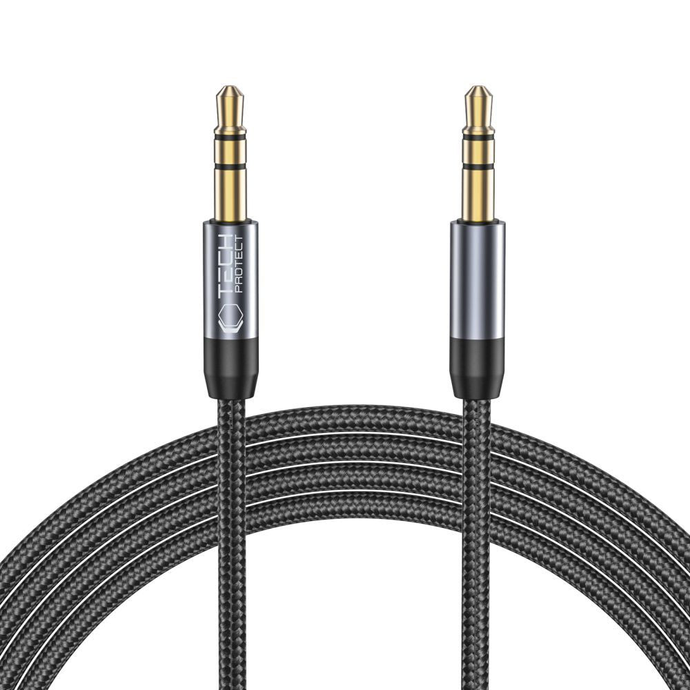Tech-Protect UltraBoost kabelis 3,5 mm mini lizdas / 3,5 mm mini lizdas 1,5 m - juodas -- Audio Cables
