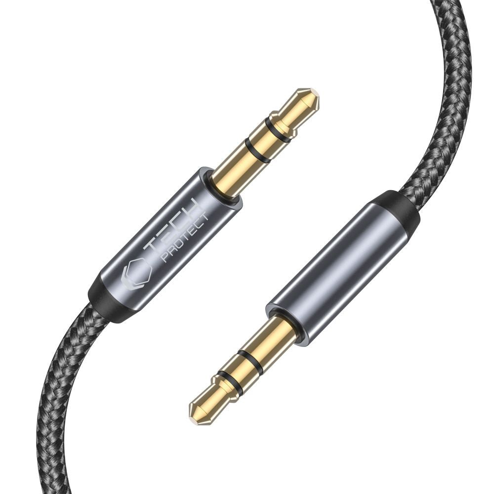 Tech-Protect UltraBoost kabelis 3,5 mm mini lizdas / 3,5 mm mini lizdas 1,5 m - juodas -- Audio Cables