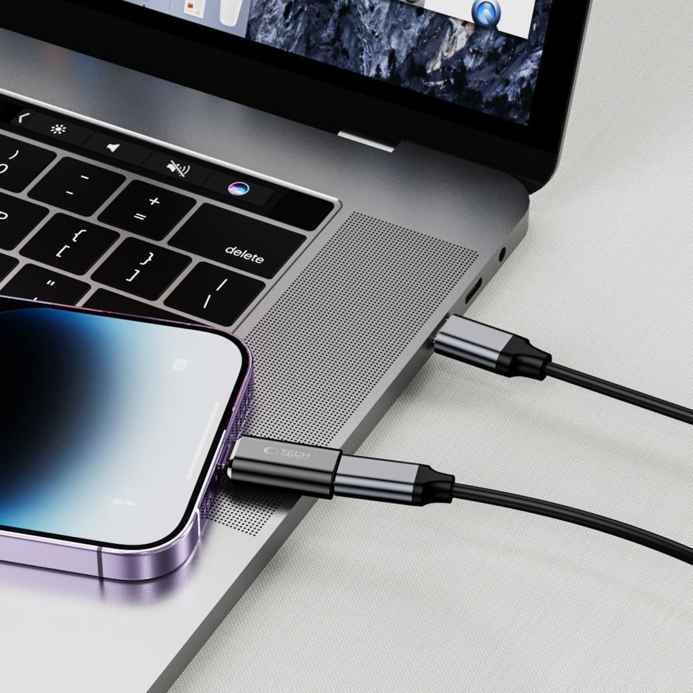 Tech-Protect UltraBoost Lightning (vyriškas) / USB-C (moteriškas) adapteris – juodas -- USB Adapters