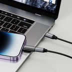 Tech-Protect UltraBoost Lightning (vyriškas) / USB-C (moteriškas) adapteris – juodas -- USB Adapters