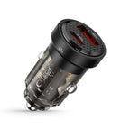 Tech-Protect Automobilinis įkroviklis CC30W USB-C PD 30W / USB-A QC 3.0 - juodas -- Cell phone chargers