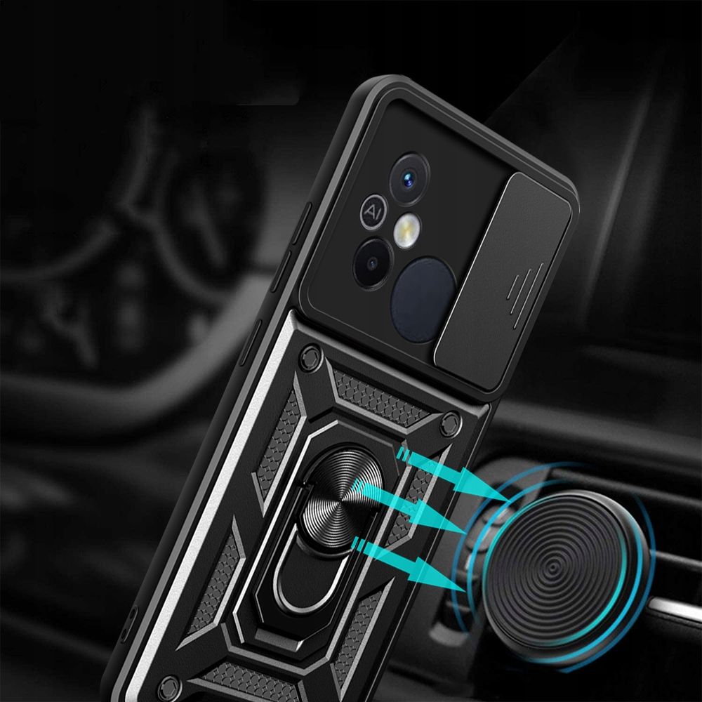 Tech-Protect CamShield Pro dėklas Redmi 12C – juodas -- Xiaomi Redmi 12C