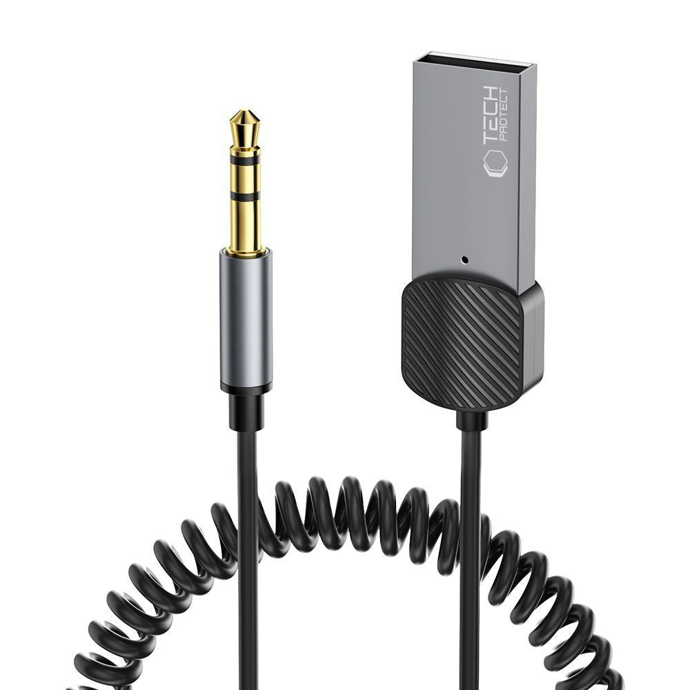 Tech-Protect UltraBoost garso adapteris mini jack 3,5 mm (kištukas) / Bluetooth – pilkas -- Audio Adapters