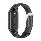 Tech-Protect Leatherfit dirželis, skirtas Xiaomi Smart Band 8/8 NFC - juodas -- Xiaomi Smart Band 8