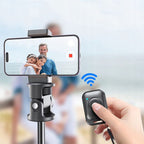 Tech-Protect L03S Bluetooth asmenukių lazda su nuotolinio valdymo pultu, trikoju iki 148cm ir 180° galva - juoda --...