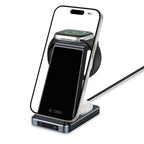 Tech-Protect Indukcinis įkroviklis QI15W-A26 15W 3in1 išmaniajam telefonui / ausinėms / Apple Watch - juodas -- Apple...