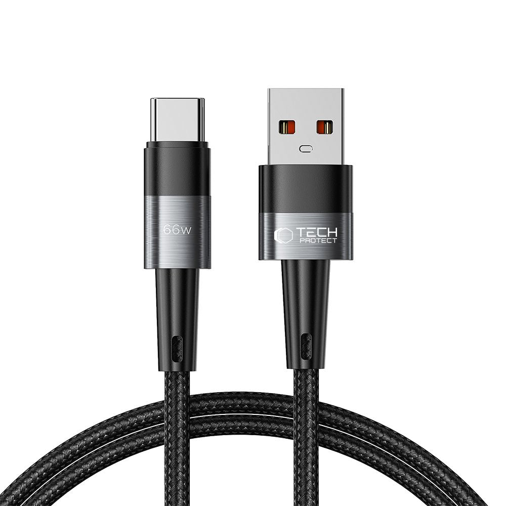 Tech-Protect UltraBoost USB-C / USB-C laidas 66W 6A 1m - pilkas -- Cell phone cables