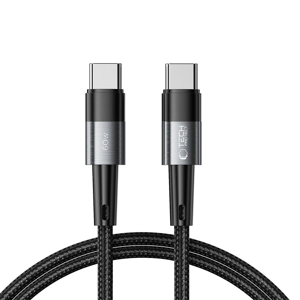 Tech-Protect UltraBoost USB-C / USB-C PD laidas 60W 3A 1m - pilkas -- Cell phone cables