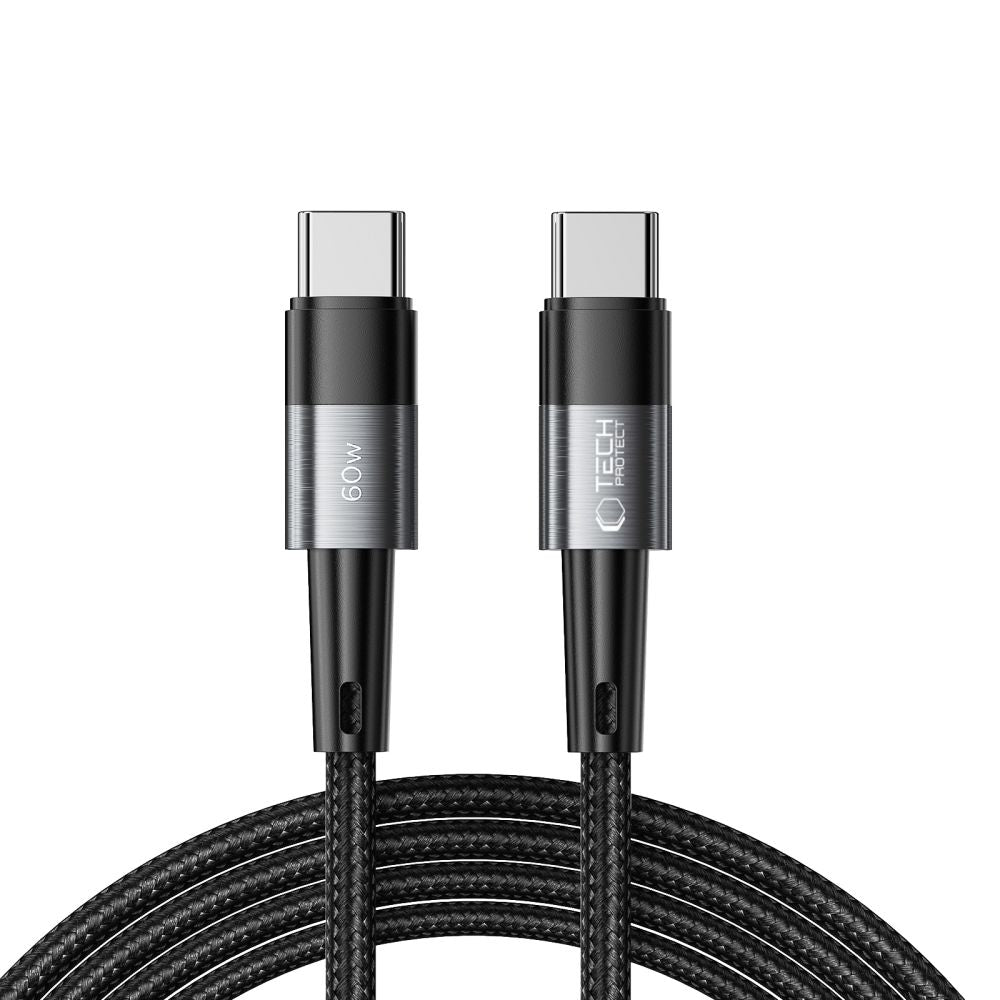 Tech-Protect UltraBoost USB-C / USB-C PD 60W 3A laidas 2m - pilkas -- Cell phone cables