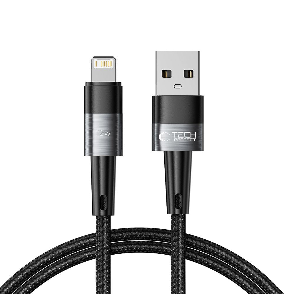 Tech-Protect UltraBoost Lightning / Lightning laidas 12W 2.4A 1m - pilkas -- Cell phone cables