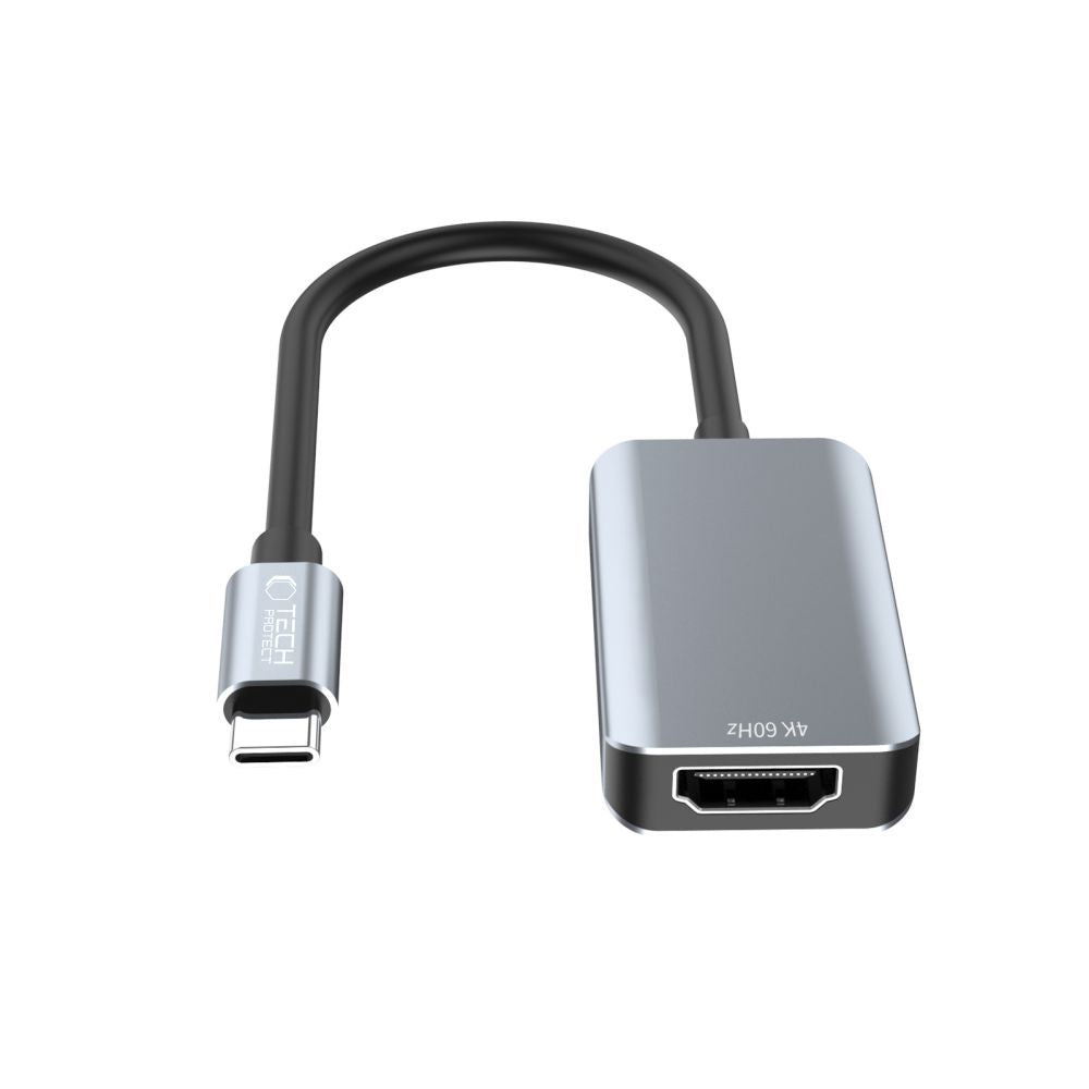 „Tech-Protect UltraBoost“ USB-C (vyriškas) / HDMI (moteriškas) 4K 60 Hz adapteris – juodas -- USB Adapters